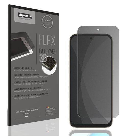 Blickschutzfolie von dipos passend für Honor X6e, 100% Displayabdeckung und blasenfreie Montage
