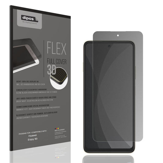 Blickschutzfolie von dipos passend für Huawei Enjoy 90, 100% Displayabdeckung und blasenfreie Montage
