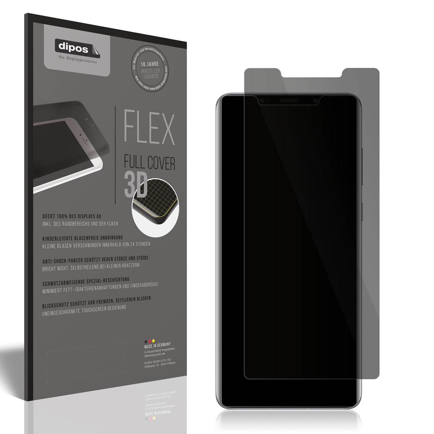 Blickschutzfolie von dipos passend für Huawei Mate 50 RS Porsche Design, 100% Displayabdeckung und blasenfreie Montage