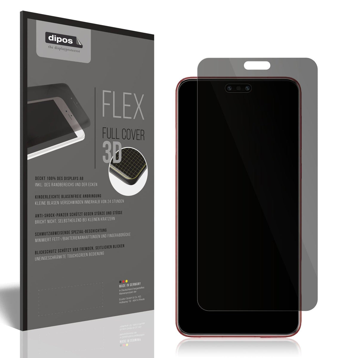 Blickschutzfolie von dipos passend für Huawei Mate 60 RS Ultimate, 100% Displayabdeckung und blasenfreie Montage