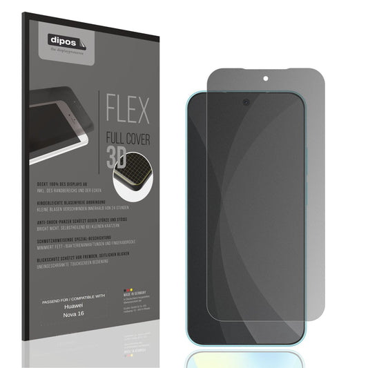 Blickschutzfolie von dipos passend für Huawei Nova 16, 100% Displayabdeckung und blasenfreie Montage