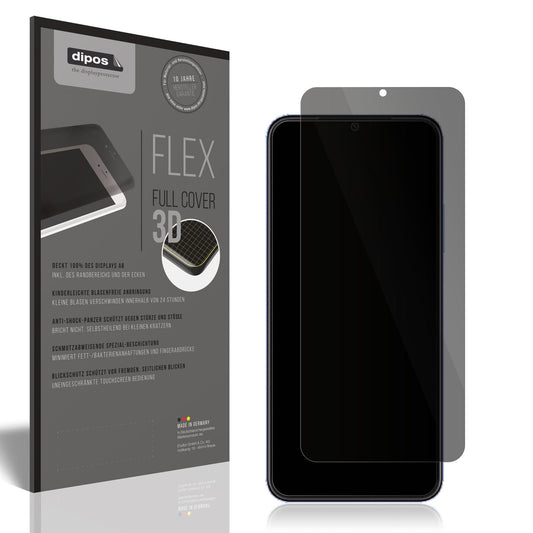 Blickschutzfolie von dipos passend für Huawei Nova Y61, 100% Displayabdeckung und blasenfreie Montage