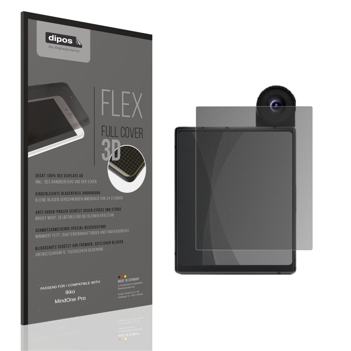Blickschutzfolie von dipos passend für Ikko MindOne Pro, 100% Displayabdeckung und blasenfreie Montage