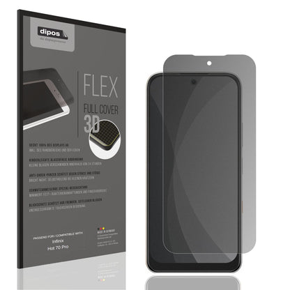 Blickschutzfolie von dipos passend für Infinix Hot 70 Pro, 100% Displayabdeckung und blasenfreie Montage