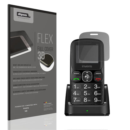 Blickschutzfolie von dipos passend für invens N8, 100% Displayabdeckung und blasenfreie Montage