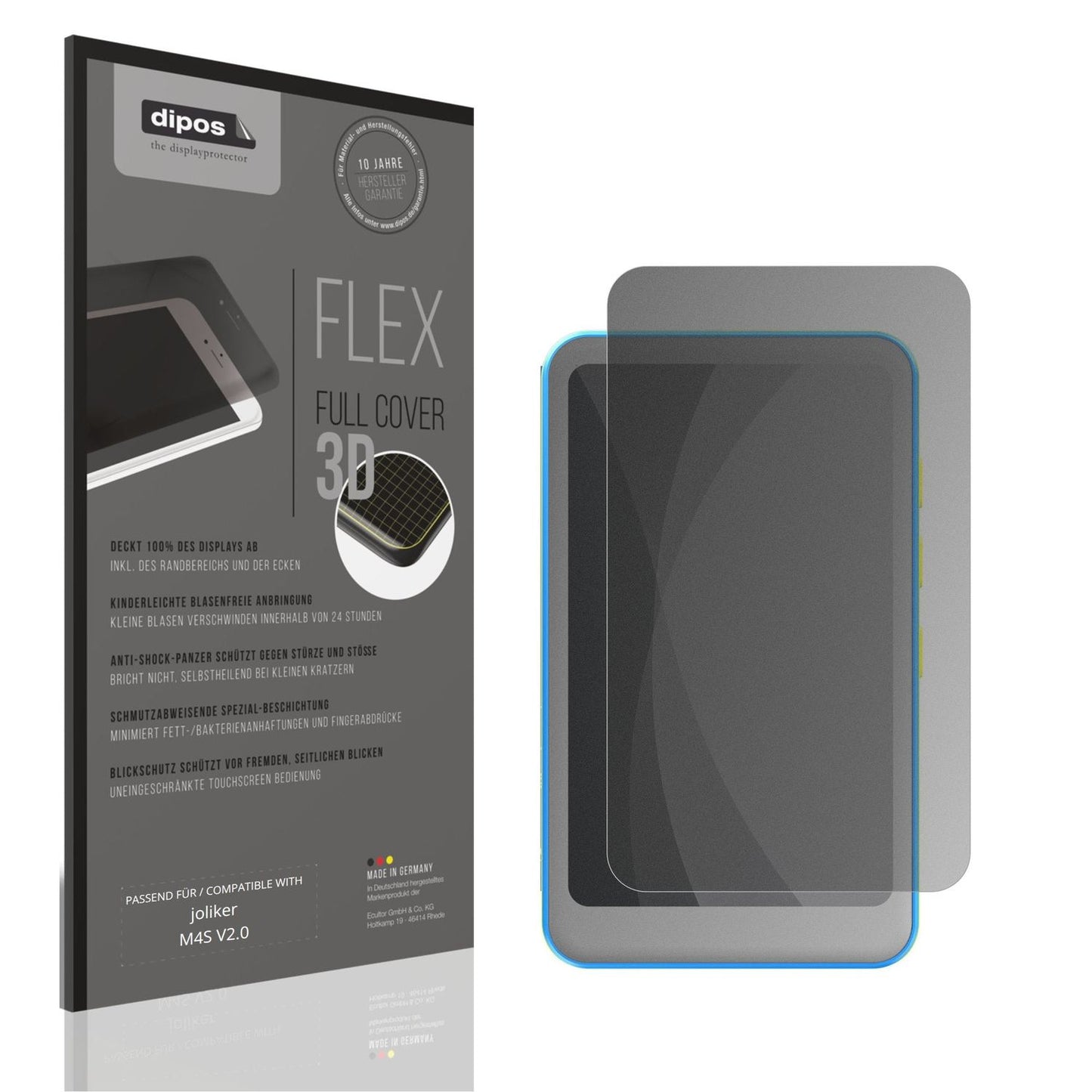 Blickschutzfolie von dipos passend für joliker M4S V2.0, 100% Displayabdeckung und blasenfreie Montage