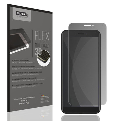Blickschutzfolie von dipos passend für Konrow Star 55 Plus, 100% Displayabdeckung und blasenfreie Montage