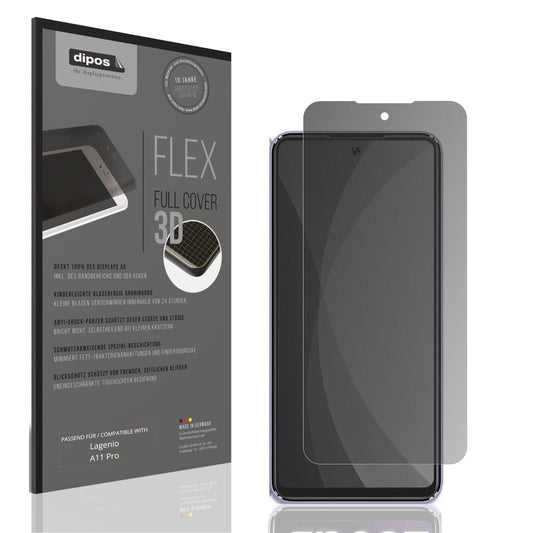 Blickschutzfolie von dipos passend für Lagenio A11 Pro, 100% Displayabdeckung und blasenfreie Montage