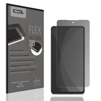 Blickschutzfolie von dipos passend für Lava Bold 2 5G, 100% Displayabdeckung und blasenfreie Montage
