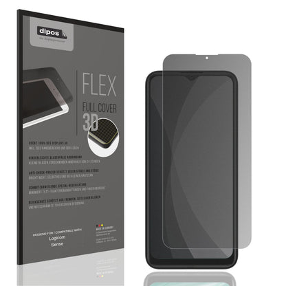 Blickschutzfolie von dipos passend für Logicom Sense, 100% Displayabdeckung und blasenfreie Montage