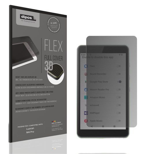 Blickschutzfolie von dipos passend für Luoran M4 Pro, 100% Displayabdeckung und blasenfreie Montage