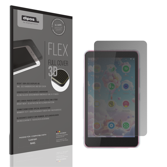 Blickschutzfolie von dipos passend für Luoran M4S, 100% Displayabdeckung und blasenfreie Montage
