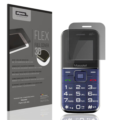 Blickschutzfolie von dipos passend für Masstel Fami 12S 4G, 100% Displayabdeckung und blasenfreie Montage
