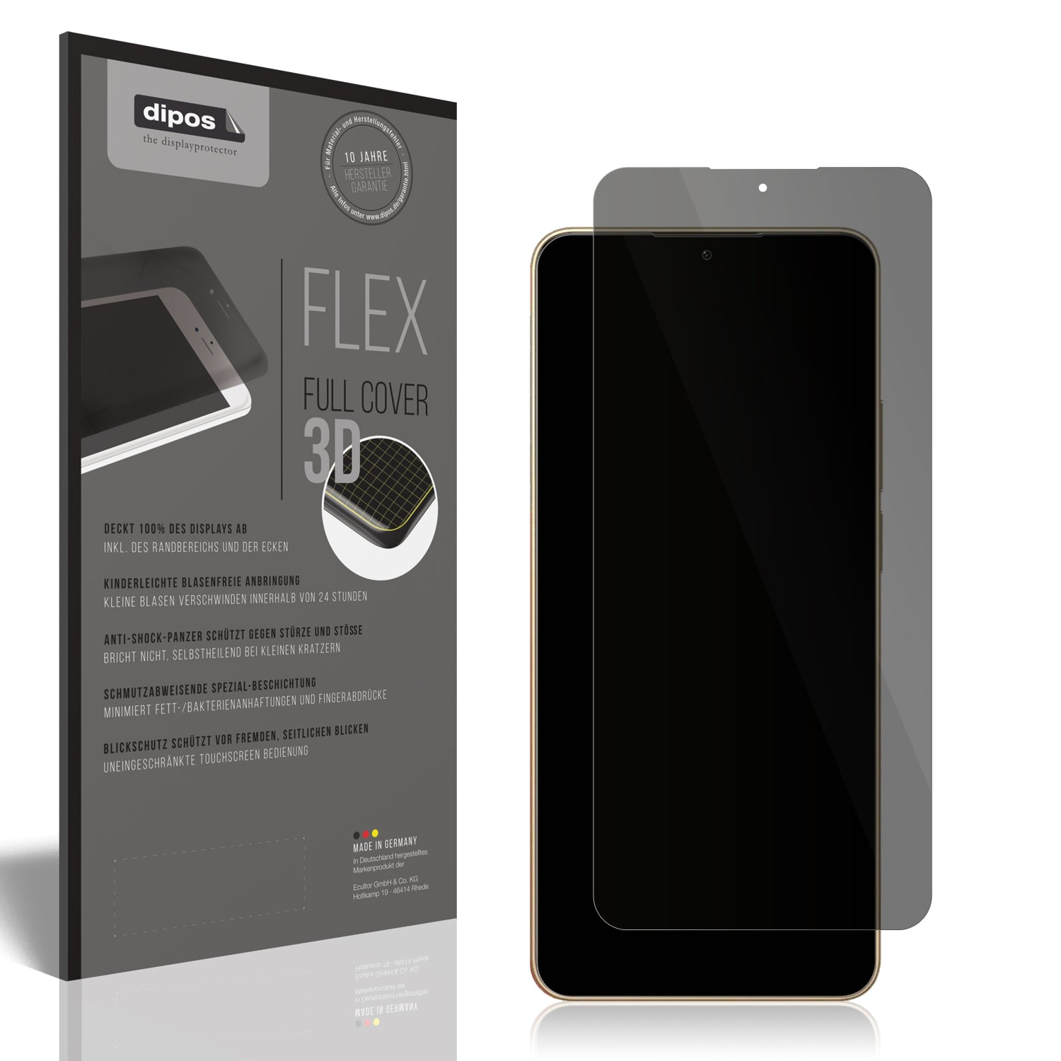 Blickschutzfolie von dipos passend für Meizu Note 22, 100% Displayabdeckung und blasenfreie Montage