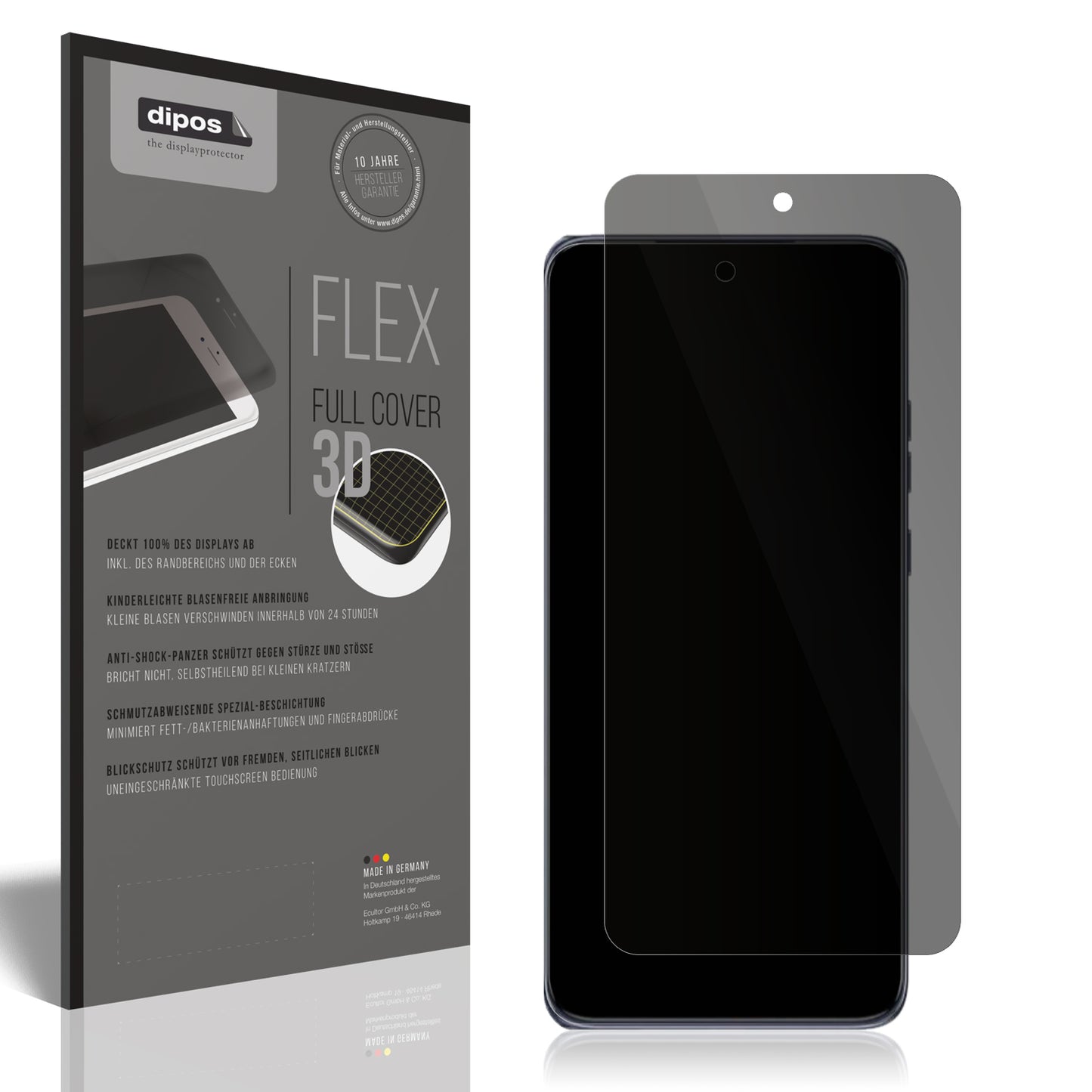 Blickschutzfolie von dipos passend für Motorola Edge 50 Neo, 100% Displayabdeckung und blasenfreie Montage