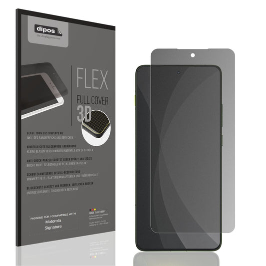 Blickschutzfolie von dipos passend für Motorola Signature, 100% Displayabdeckung und blasenfreie Montage