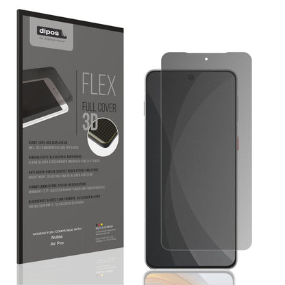 Blickschutzfolie von dipos passend für Nubia Air Pro, 100% Displayabdeckung und blasenfreie Montage
