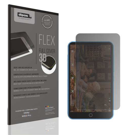 Blickschutzfolie von dipos passend für Oilsky M303 Pro, 100% Displayabdeckung und blasenfreie Montage