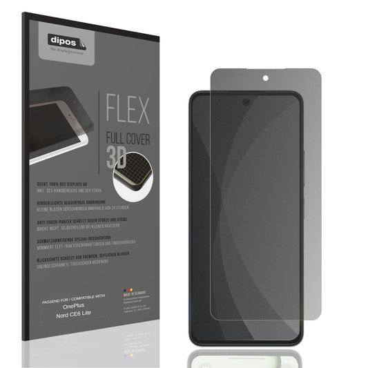 Blickschutzfolie von dipos passend für OnePlus Nord CE6 Lite, 100% Displayabdeckung und blasenfreie Montage