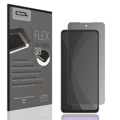 Blickschutzfolie von dipos passend für Oppo A5x, 100% Displayabdeckung und blasenfreie Montage