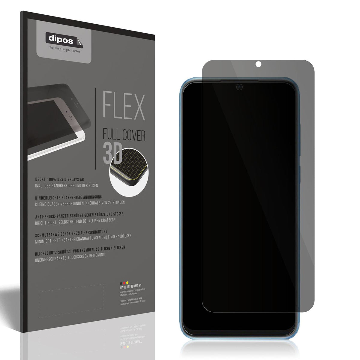 Blickschutzfolie von dipos passend für Oscal C60, 100% Displayabdeckung und blasenfreie Montage