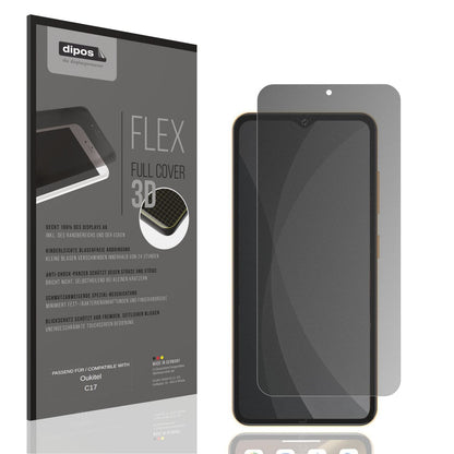 Blickschutzfolie von dipos passend f�r Oukitel C17, 100% Displayabdeckung und blasenfreie Montage