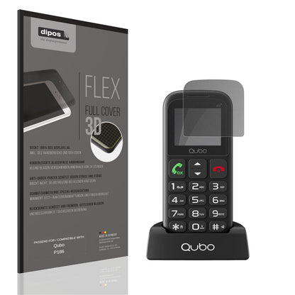 Blickschutzfolie von dipos passend für Qubo P186, 100% Displayabdeckung und blasenfreie Montage