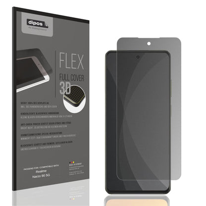 Blickschutzfolie von dipos passend für Realme Narzo 90 5G, 100% Displayabdeckung und blasenfreie Montage