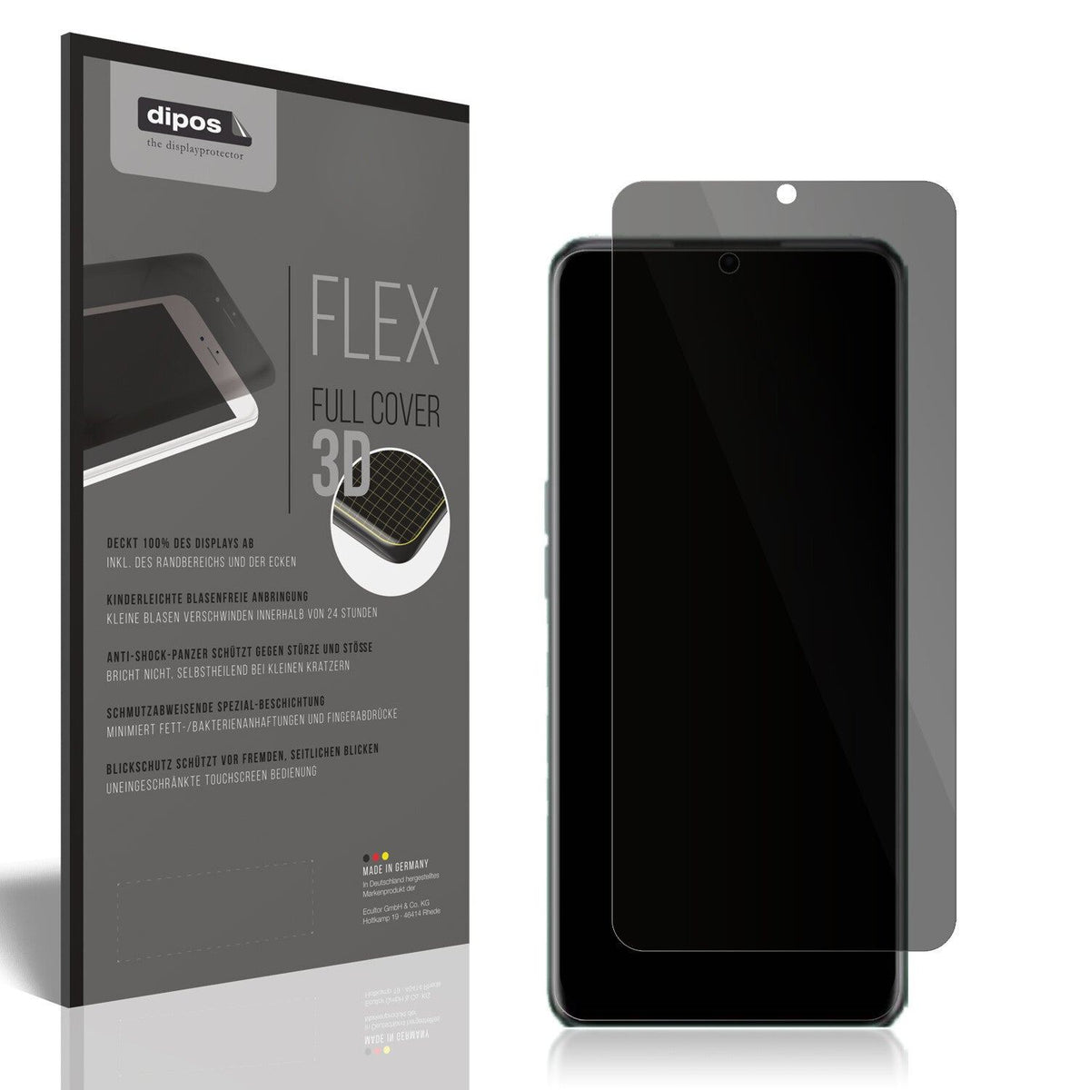 Blickschutzfolie von dipos passend für Realme V23i, 100% Displayabdeckung und blasenfreie Montage