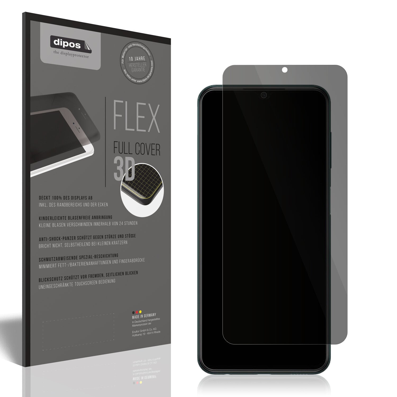 Blickschutzfolie von dipos passend für Samsung Galaxy M13 5G, 100% Displayabdeckung und blasenfreie Montage