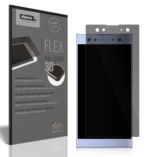 Blickschutzfolie von dipos passend für Sony Xperia XA2 Ultra, 100% Displayabdeckung und blasenfreie Montage