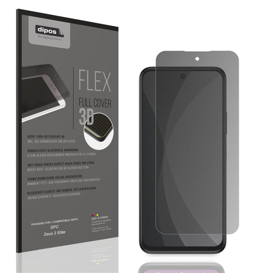 Blickschutzfolie von dipos passend für SPC Zeus 2 Elite, 100% Displayabdeckung und blasenfreie Montage