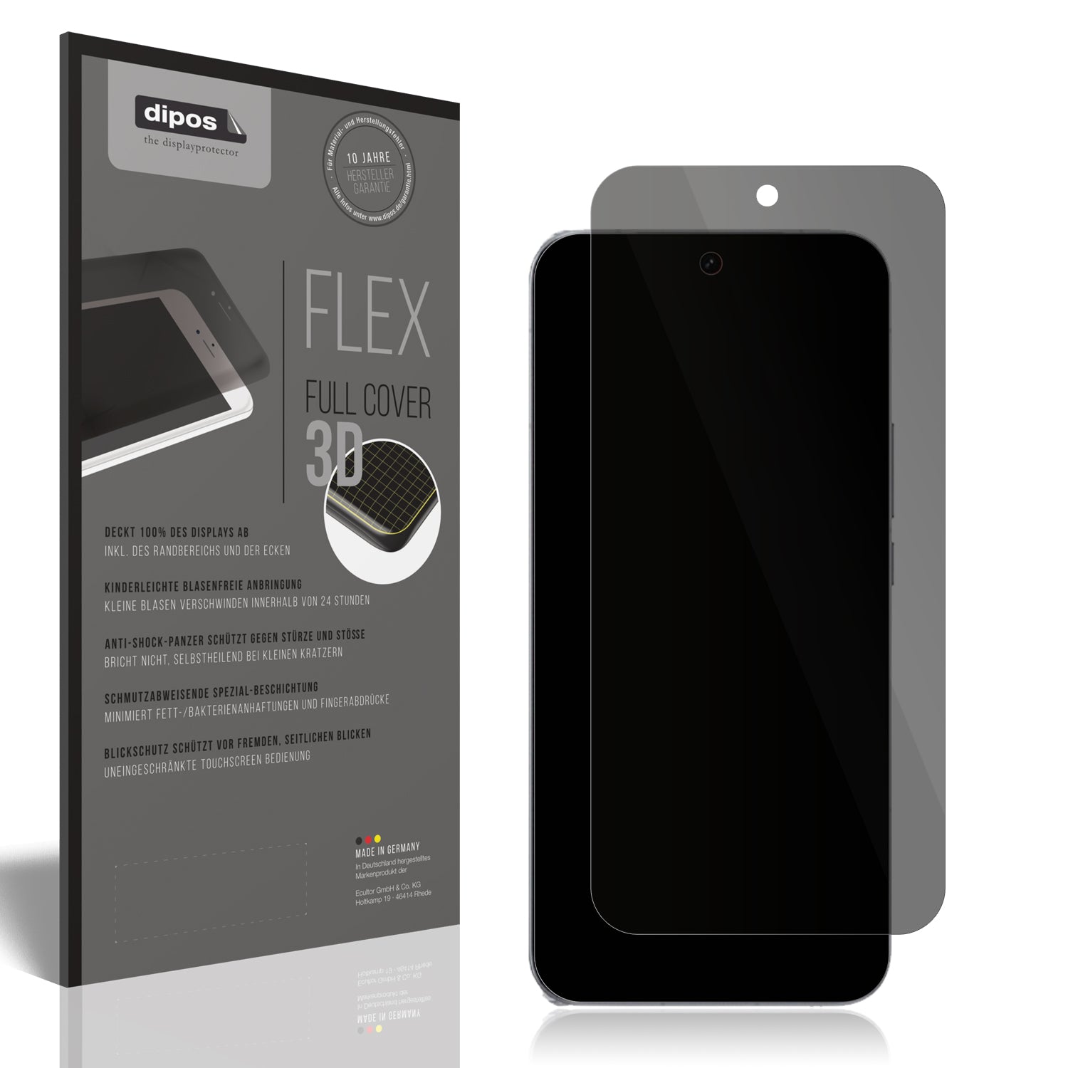 Blickschutzfolie von dipos passend für Vivo Iqoo 15, 100% Displayabdeckung und blasenfreie Montage
