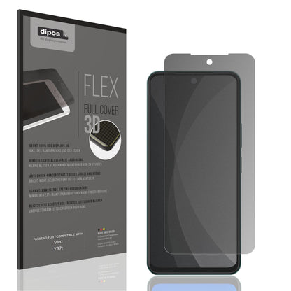 Blickschutzfolie von dipos passend für Vivo Y37t, 100% Displayabdeckung und blasenfreie Montage