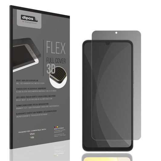 Blickschutzfolie von dipos passend für Vivo Y6t, 100% Displayabdeckung und blasenfreie Montage