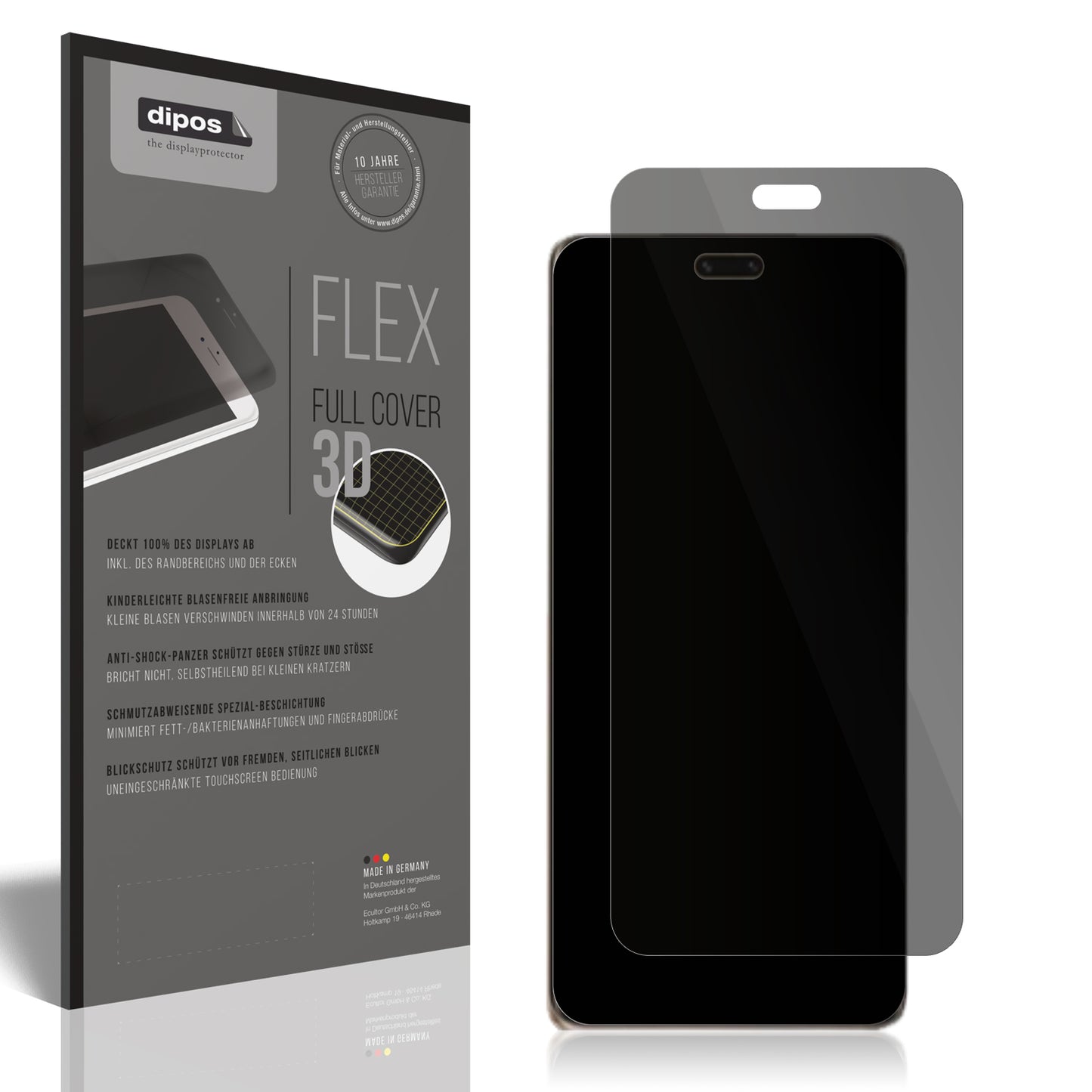 Blickschutzfolie von dipos passend für Xiaomi Civi 3, 100% Displayabdeckung und blasenfreie Montage