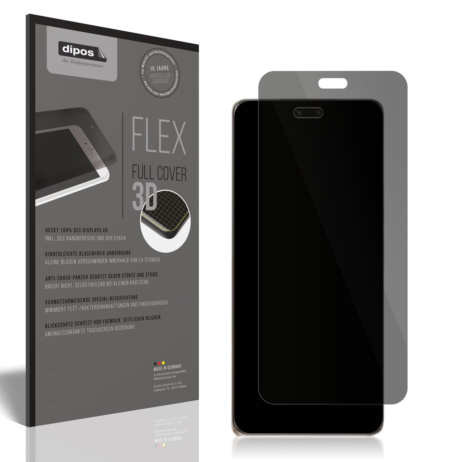 Blickschutzfolie von dipos passend für Xiaomi Civi 3, 100% Displayabdeckung und blasenfreie Montage