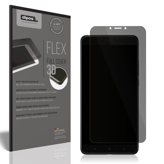 Blickschutzfolie von dipos passend für Xiaomi Mi Max 3, 100% Displayabdeckung und blasenfreie Montage