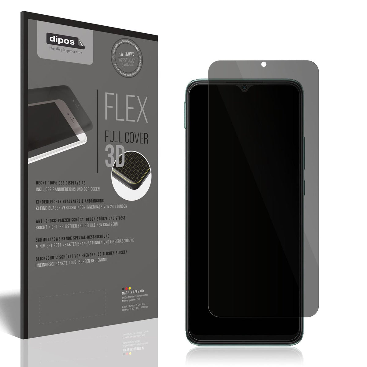 Blickschutzfolie von dipos passend für Xiaomi Poco C40, 100% Displayabdeckung und blasenfreie Montage