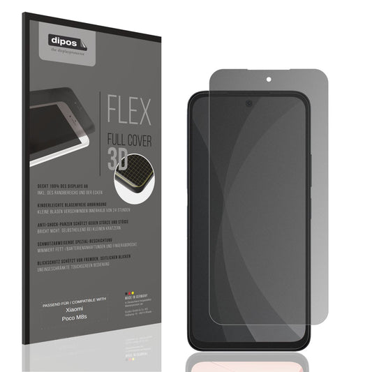 Blickschutzfolie von dipos passend für Xiaomi Poco M8s, 100% Displayabdeckung und blasenfreie Montage