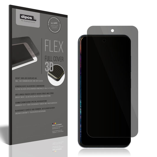 Blickschutzfolie von dipos passend für ZTE Axon 70, 100% Displayabdeckung und blasenfreie Montage
