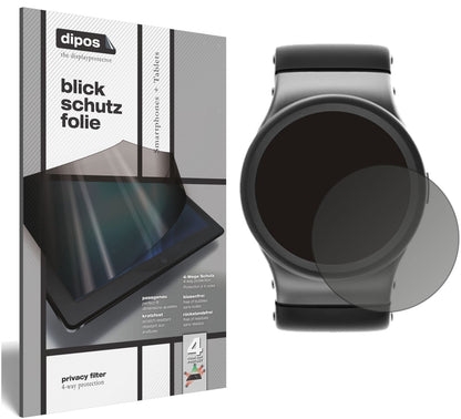 Blickschutzfolie von dipos passend für 32 mm Durchmesser Uhr, präziser Zuschnitt und blasenfrei montiert