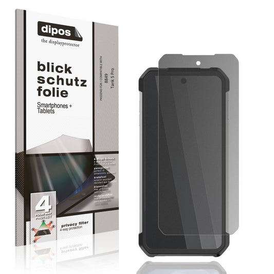 Blickschutzfolie von dipos passend für 8849 Tank 5 Pro, präziser Zuschnitt und blasenfrei montiert
