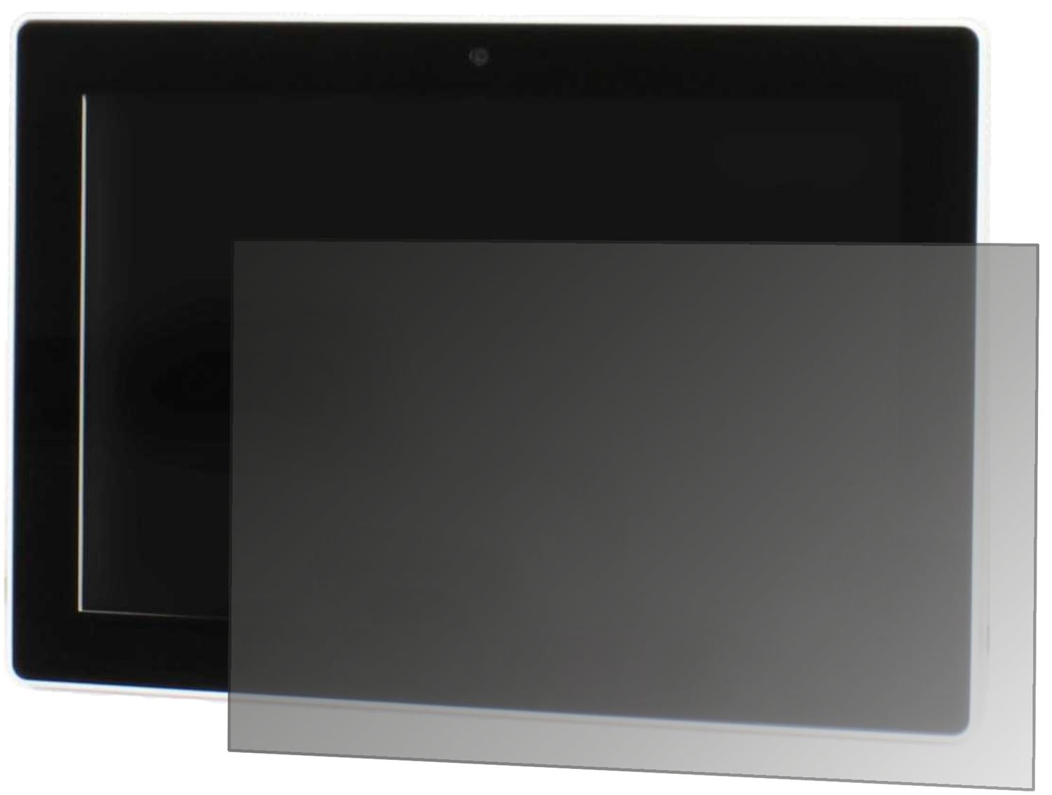 Blickschutzfolie von dipos passend für 8.9 Zoll Wide 195 x 114 mm, präziser Zuschnitt und blasenfrei montiert