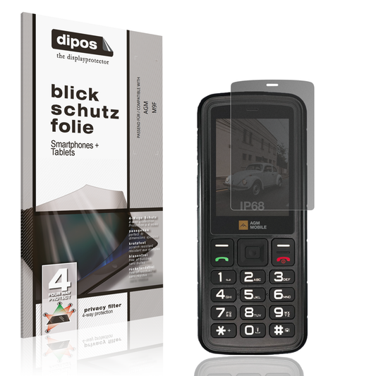 Blickschutzfolie von dipos passend für AGM M9F, präziser Zuschnitt und blasenfrei montiert