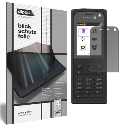Blickschutzfolie von dipos passend für Alcatel 8262, präziser Zuschnitt und blasenfrei montiert