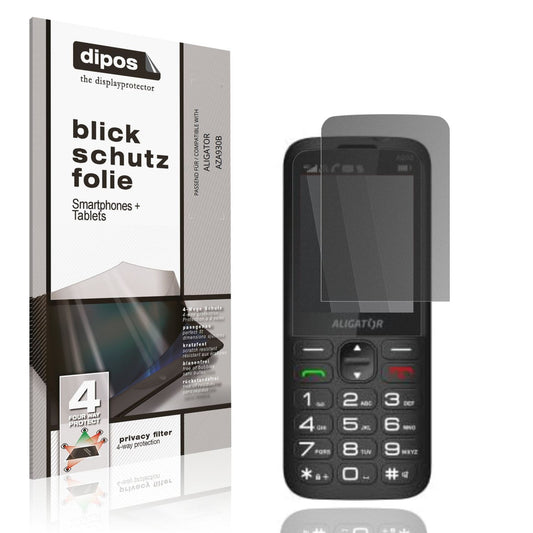 Blickschutzfolie von dipos passend für ALIGATOR AZA930B, präziser Zuschnitt und blasenfrei montiert