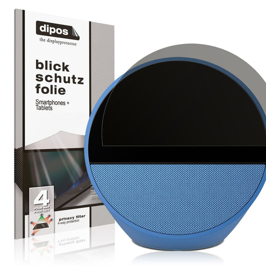Blickschutzfolie von dipos passend für Amazon Echo Spot 2024, präziser Zuschnitt und blasenfrei montiert