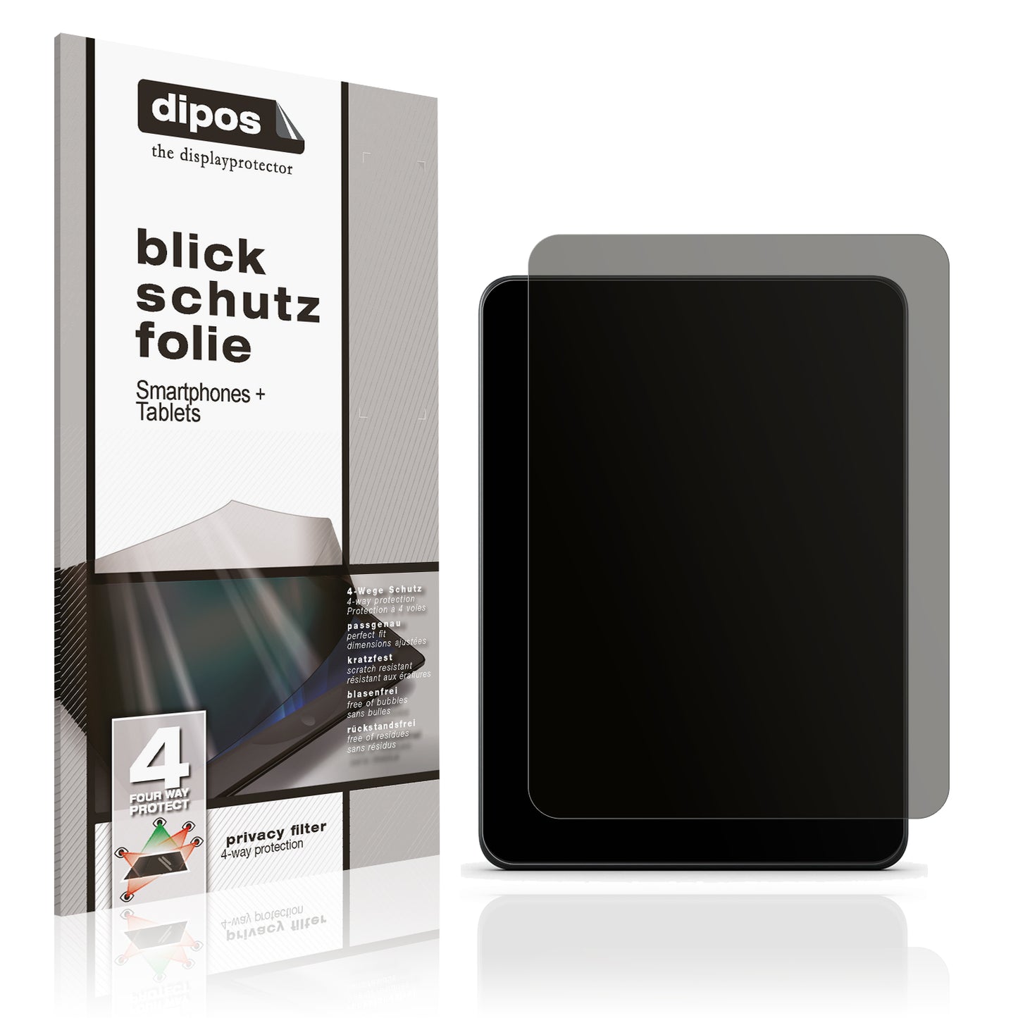 Blickschutzfolie von dipos passend für Amazon Kindle Colorsoft Signature Edition 2024, präziser Zuschnitt und blasenfrei montiert