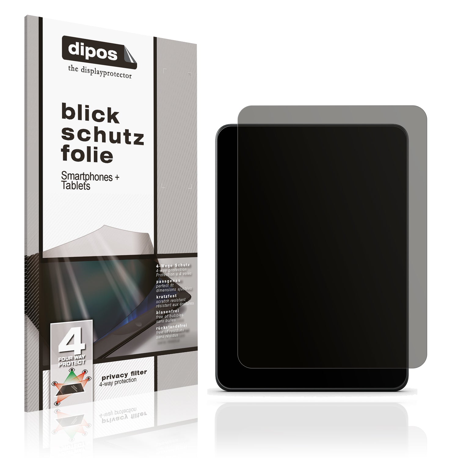 Blickschutzfolie von dipos passend für Amazon Kindle Colorsoft Signature Edition 2024, präziser Zuschnitt und blasenfrei montiert